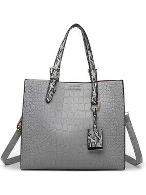 Chic Crocodile Pattern Handbag | Snakeskin Tote Purse & Crossbody Bag for Women